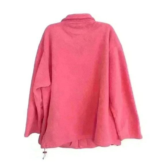 Vintage Polar Dogs Women's Pink Fleece Full Zip Sweater Size 26 - Picture 2 of 7
